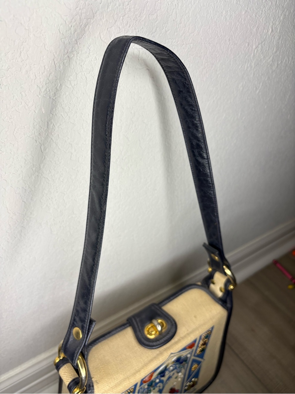 Vintage Collins of Texas “DO-DROP IN” Jeweled Shoulder Bag - Picture 4 of 14
